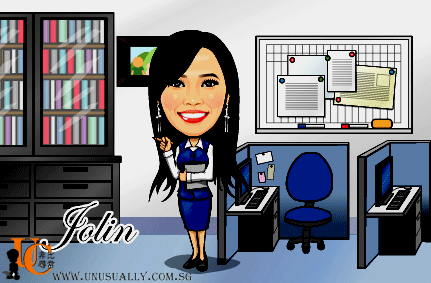 Digital Caricature Drawing - Office Female Executive Theme